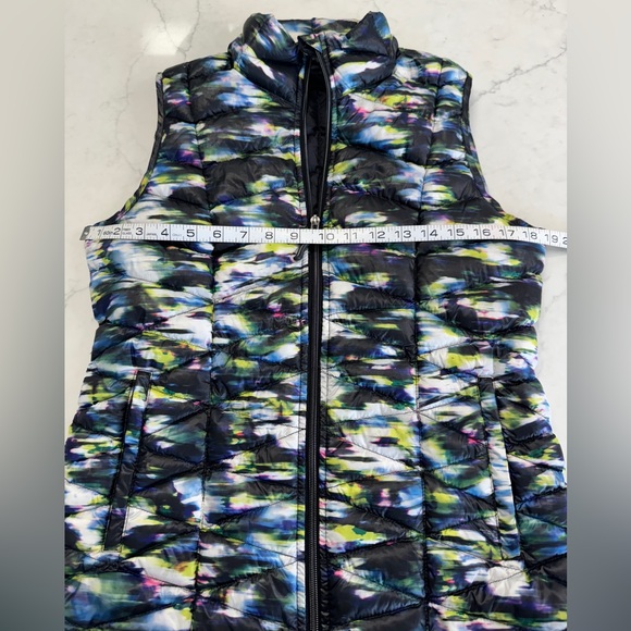 Tangerine Duck Down Puffer Multicolor Women’s Vest Size Small - Picture 3 of 9